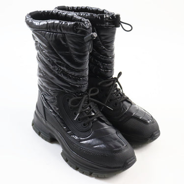 LOUIS VUITTON boots Nylon, Rubber black 2054 lines mens 7 Used Authentic